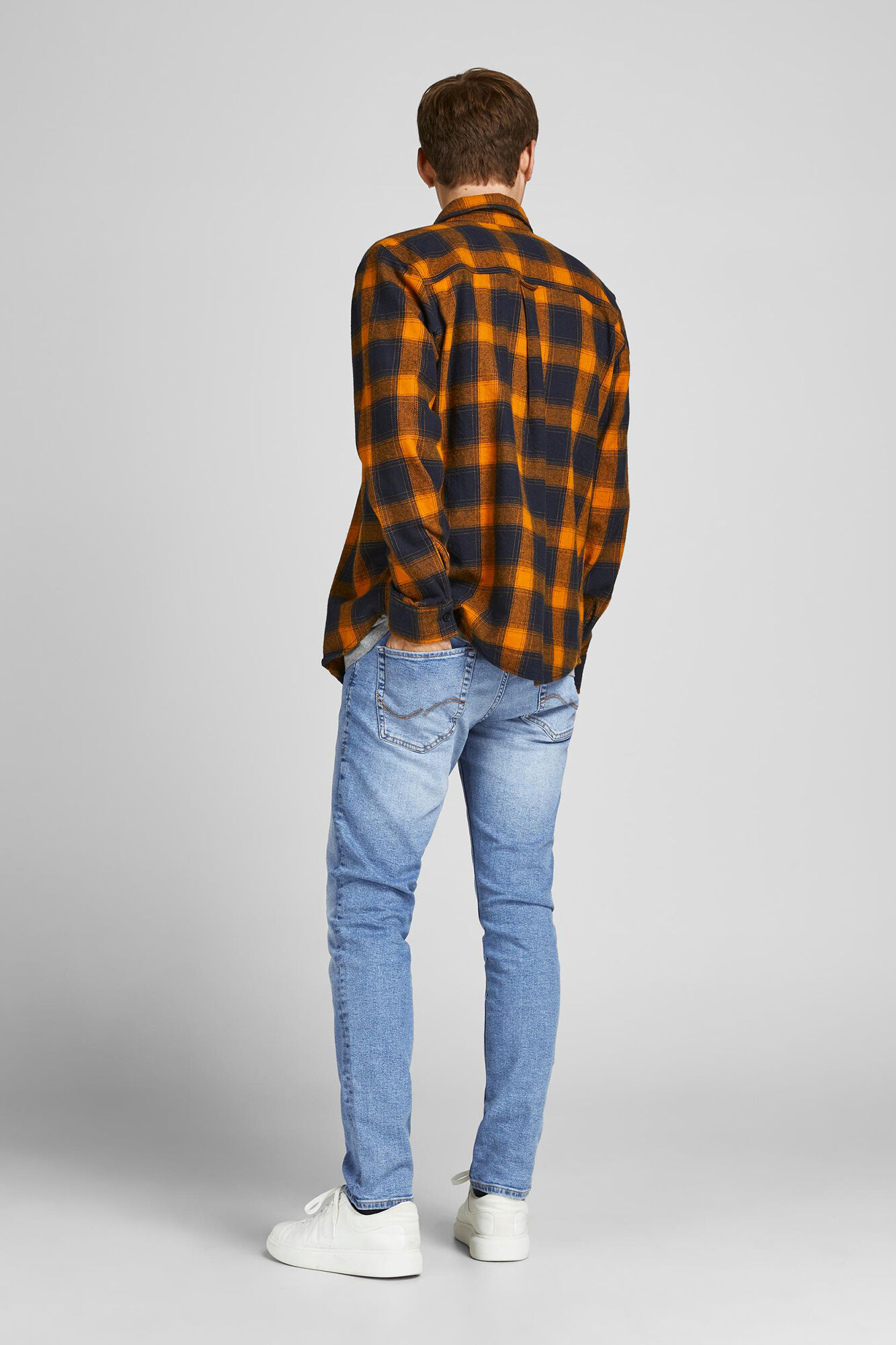Calça jeans slim fit - azul médio