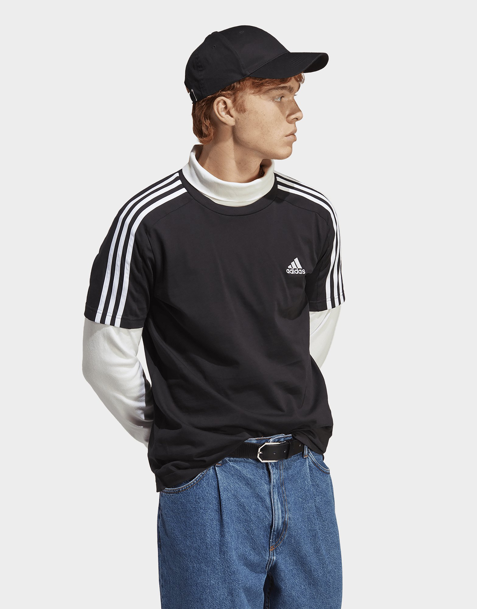 adidas T-shirt à 3 bandes en jersey Essentials