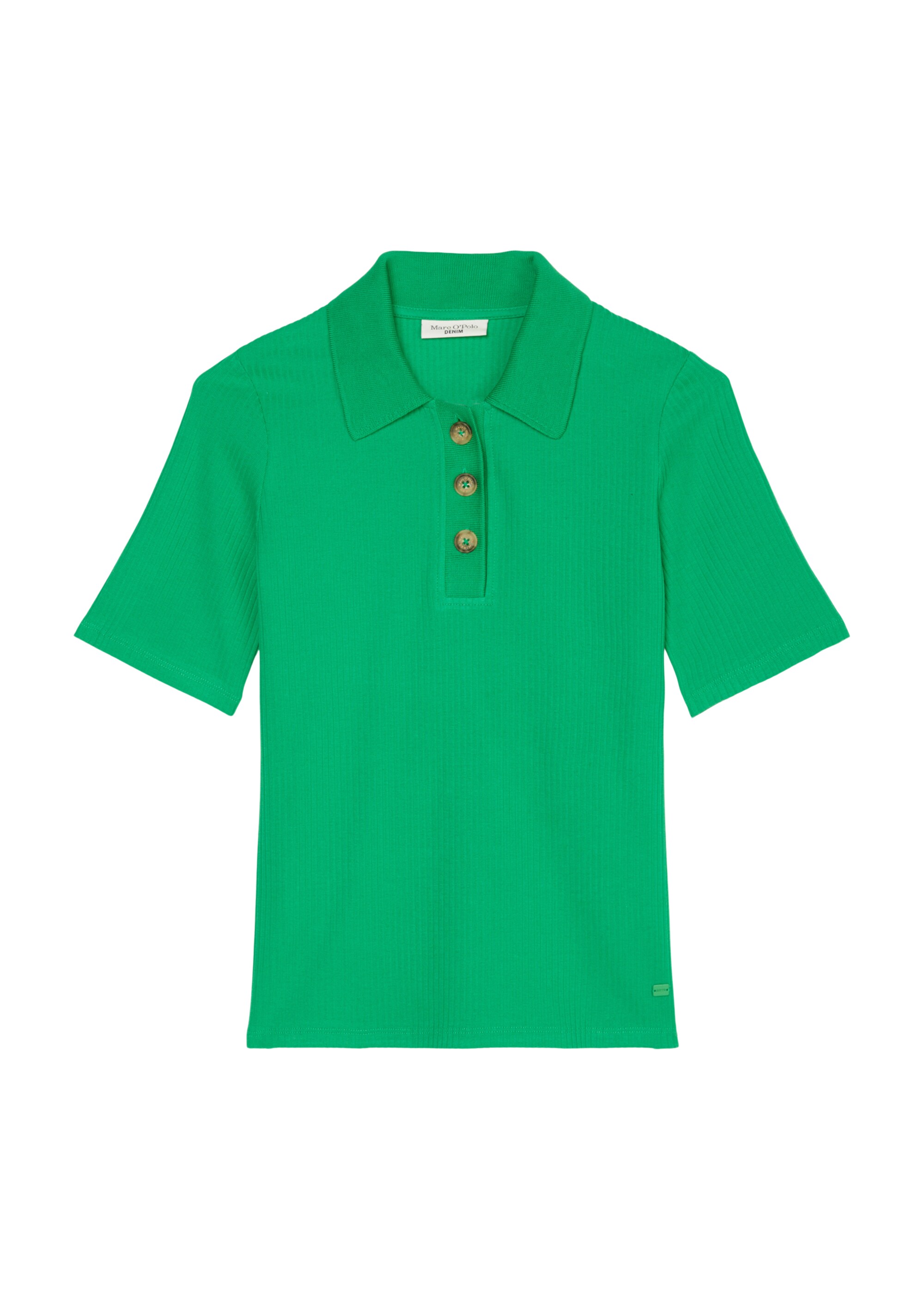 Poloshirt slim aus Ripp-Stretch-Jersey