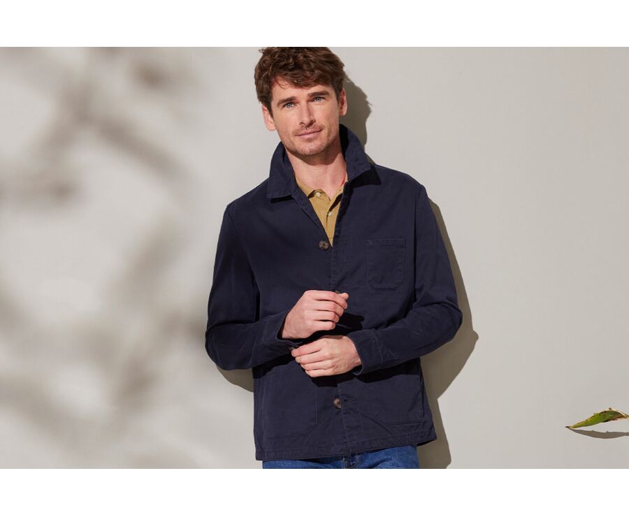 Veste coton homme Navy - FÉLICIEN