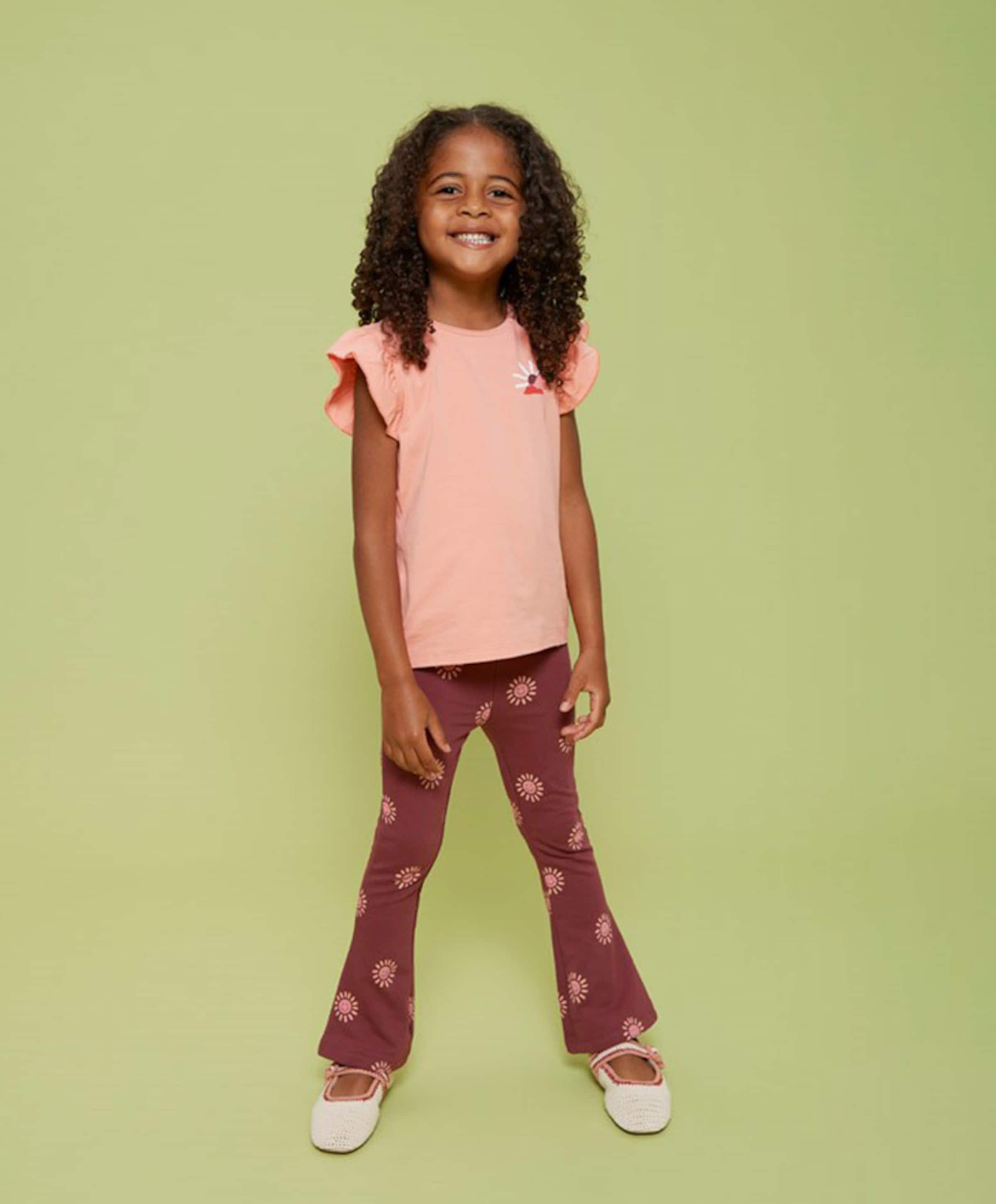 Jubel Flared broek AOP meisjes broek bordeaux
