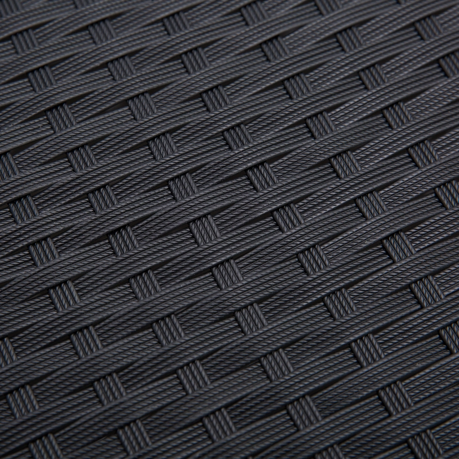 Outsunny Polyrattan Sitzgruppe als 4-teiliges Set schwarz, grau