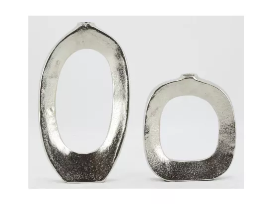 Vases cercle en aluminium (Lot de 2)