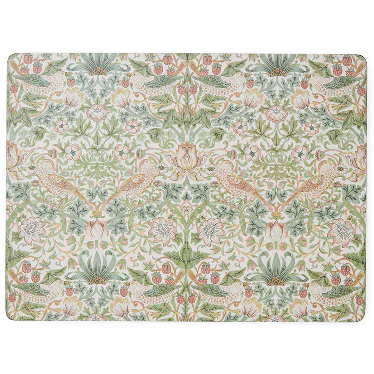 Spode Morris & Co Strawberry Thief bordbrikker 4-pakning, grønn