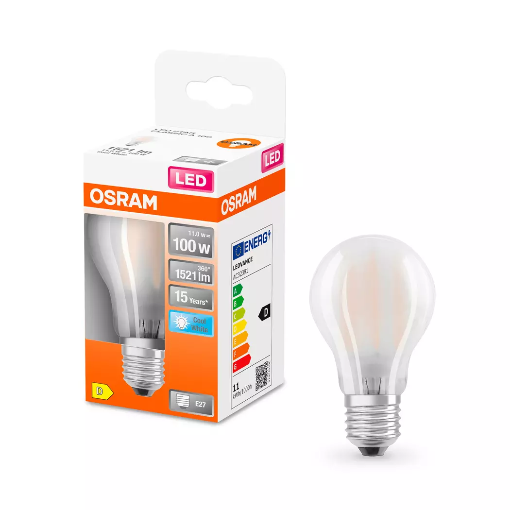 LED-Birne E27/11 Watt/Energie D