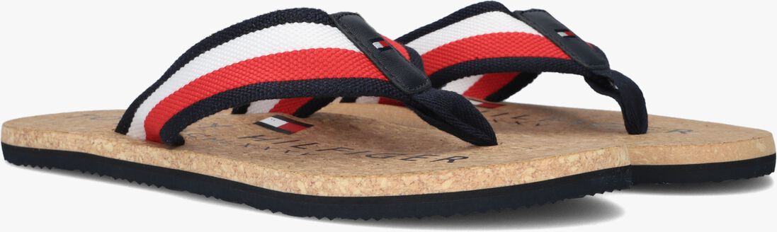 TOMMY HILFIGER blauwe tommy hilfiger slippers cork beach