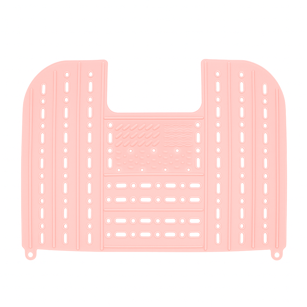 (55x40cm) Faltbare Silikon Waschbecken Abdeckung Reise Badezimmer Kosmetik Ablage - Rosa