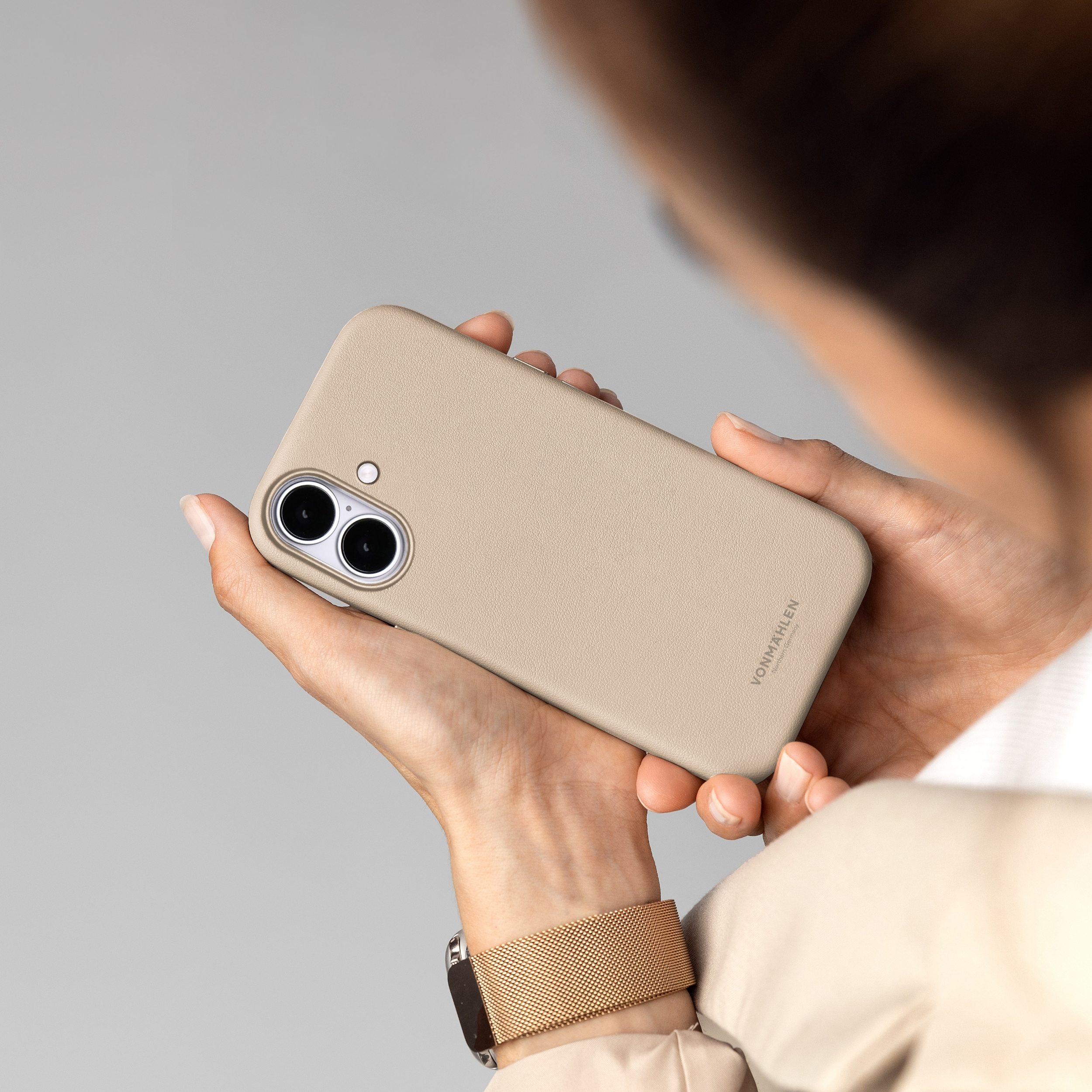 iPhone Air MagSafe Schutzhülle Like Leather Case aus Recycelten Materialien (ELC00025) - Cream