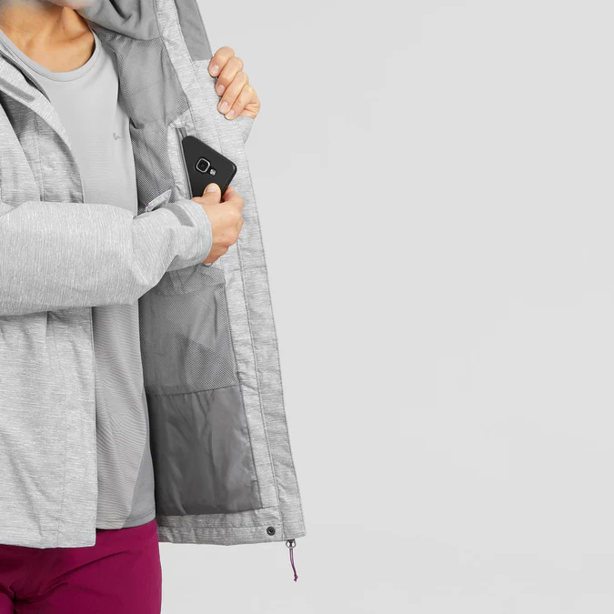 Decathlon Quechua - Jaqueta impermeável feminina Quechua para caminhadas em montanha MH100