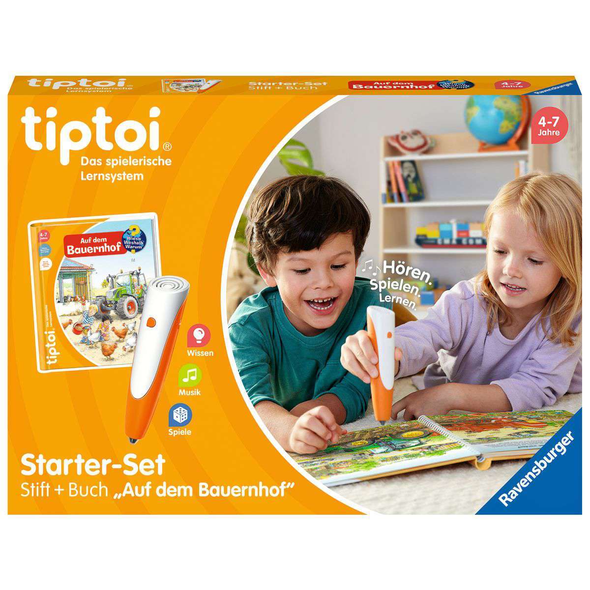 Ravensburger Spiel tiptoi® Starter-Set: Stift und Bauernhof-Buch