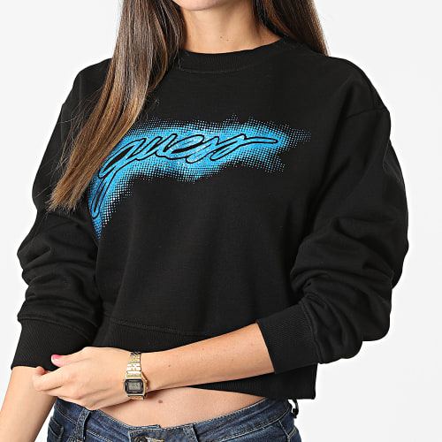 Sweat Crewneck Femme Crop W2RQ05 Noir