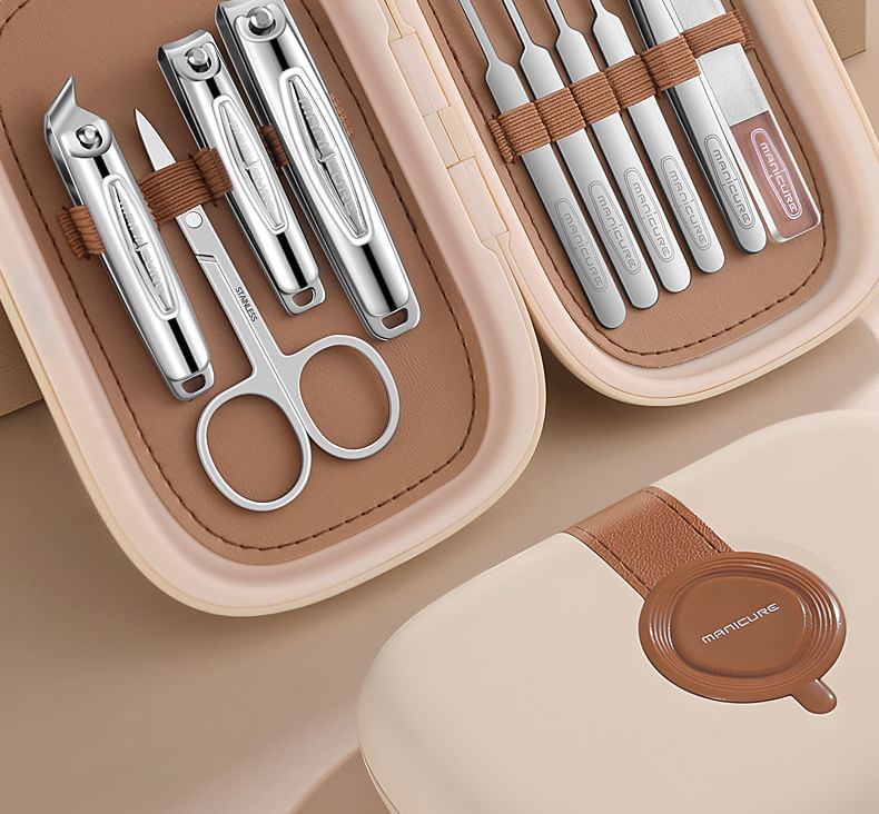 Choyu - Set van 10: Manicureset van roestvrij staal