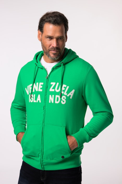 Hoodie-Jacke, Sweat, Badges, Kapuze, bis 8 XL