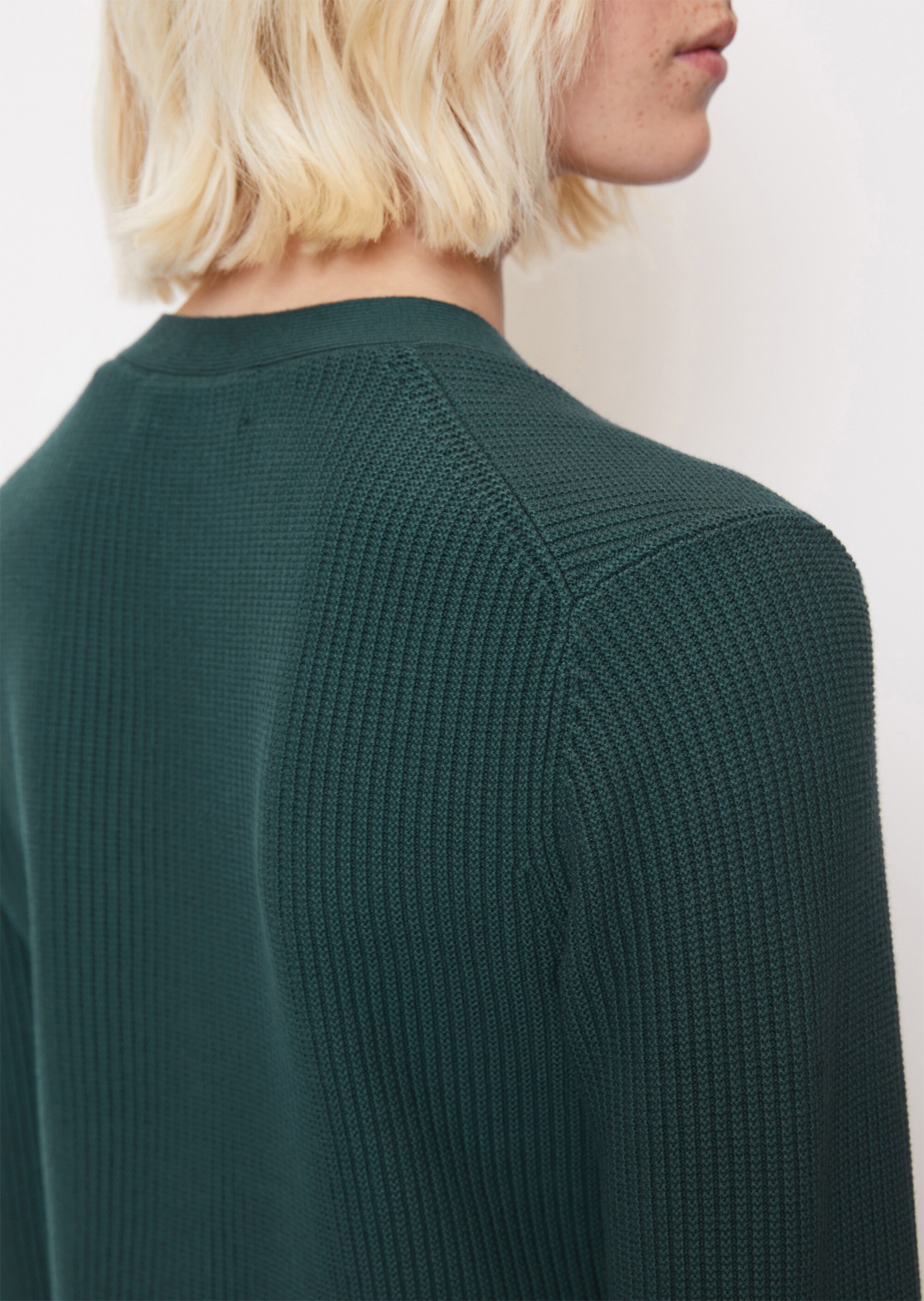 Rippstrick-Cardigan slimmit feiner Rippenstruktur