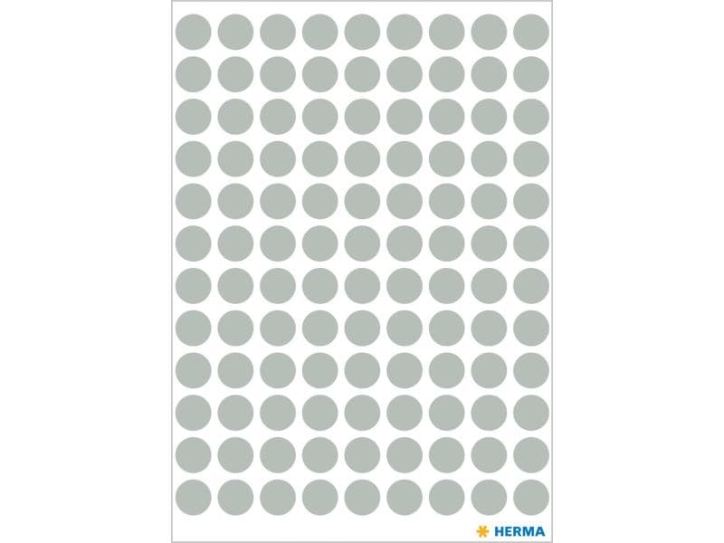 Herma Stickers Klebepunkte Vario Ø 8 mm, Grau Markierungspunkte Sticker
