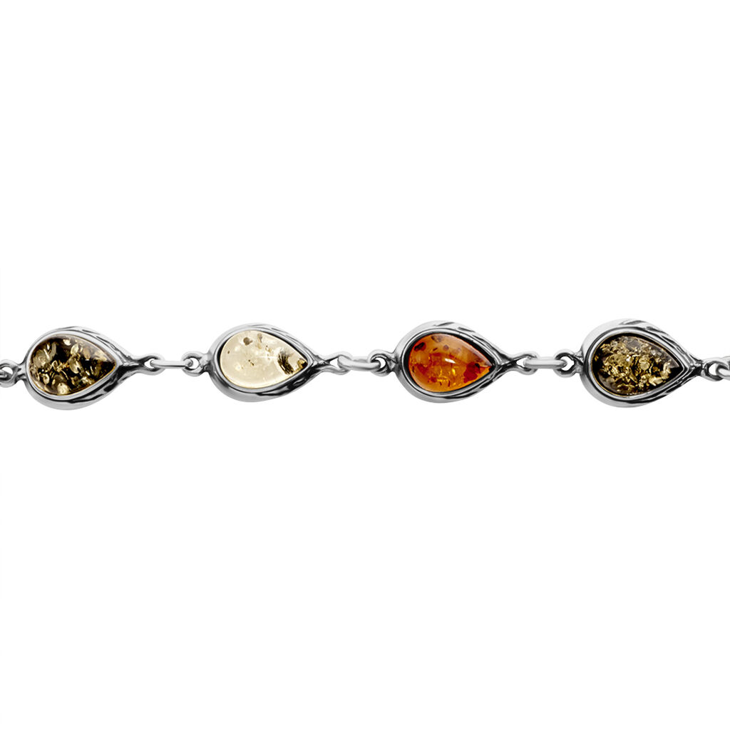 Bracelet Argent Blanc Fallone Ambres