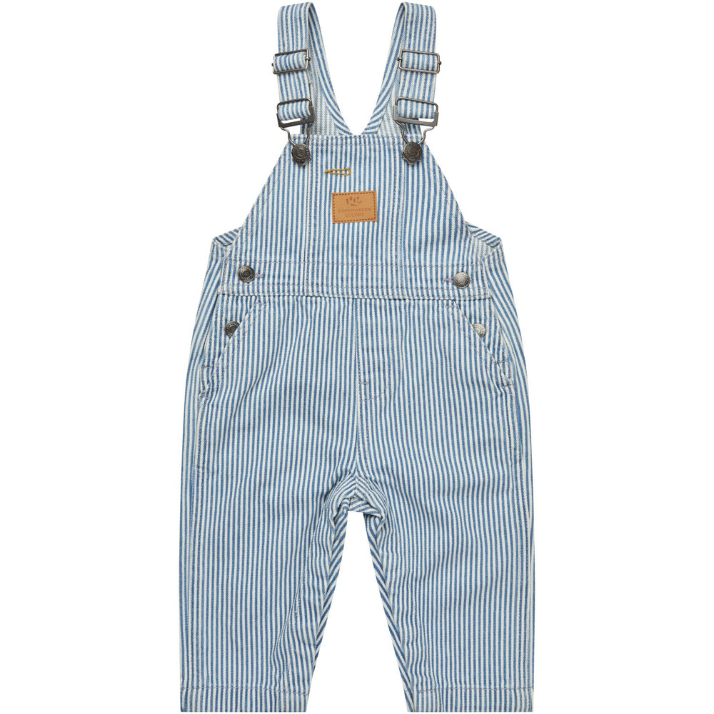 Køb COPENHAGEN COLORS Denim Blue Stripe Y/D Twill Baby Smækbukser