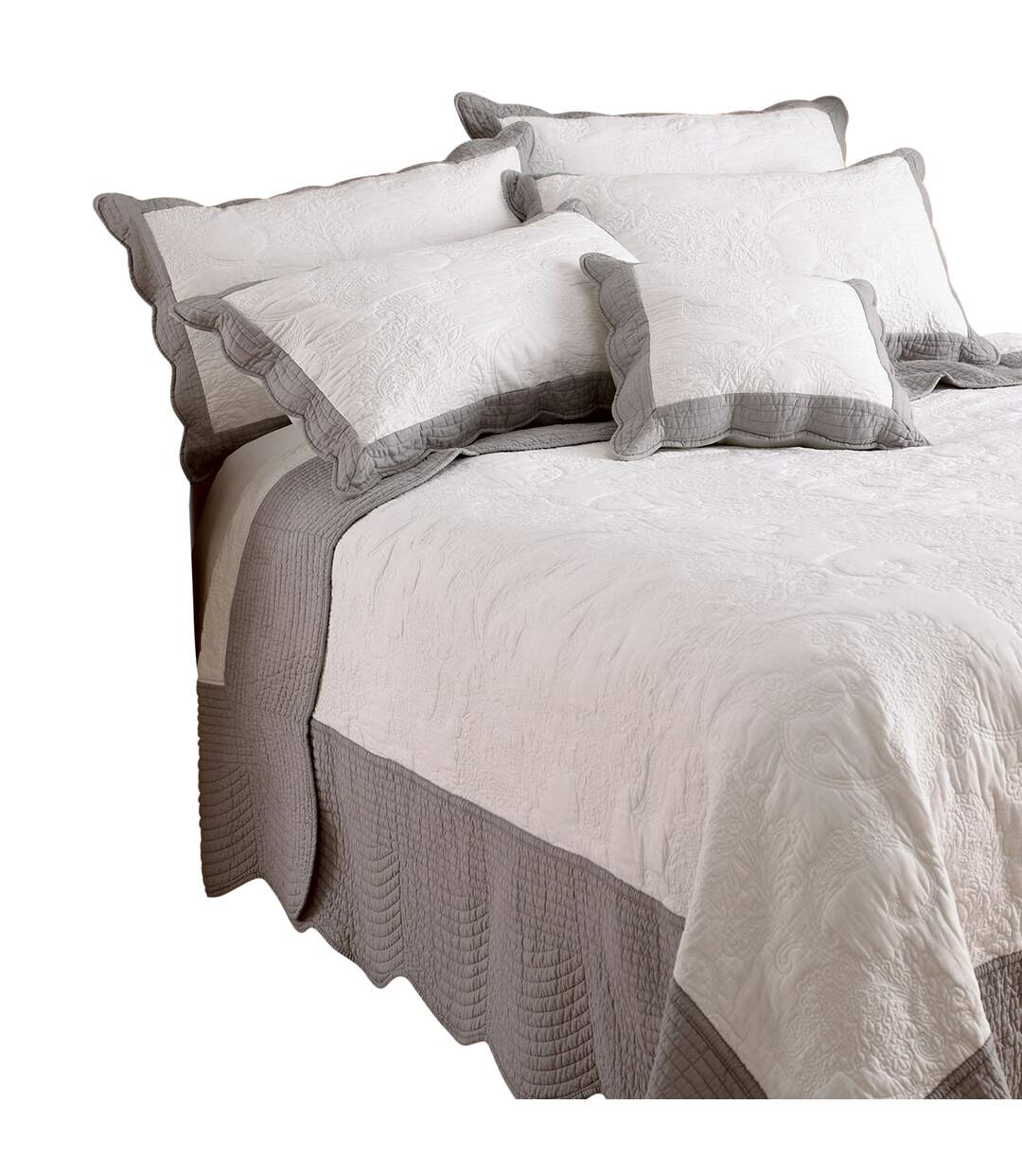 Riva Home Fayence - Couvre-lit (Blanc/Gris) - UTRV396