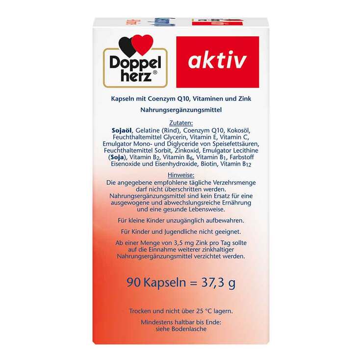 Doppelherz Coenzym Q10 + B Vitamine Kapseln, 90 St