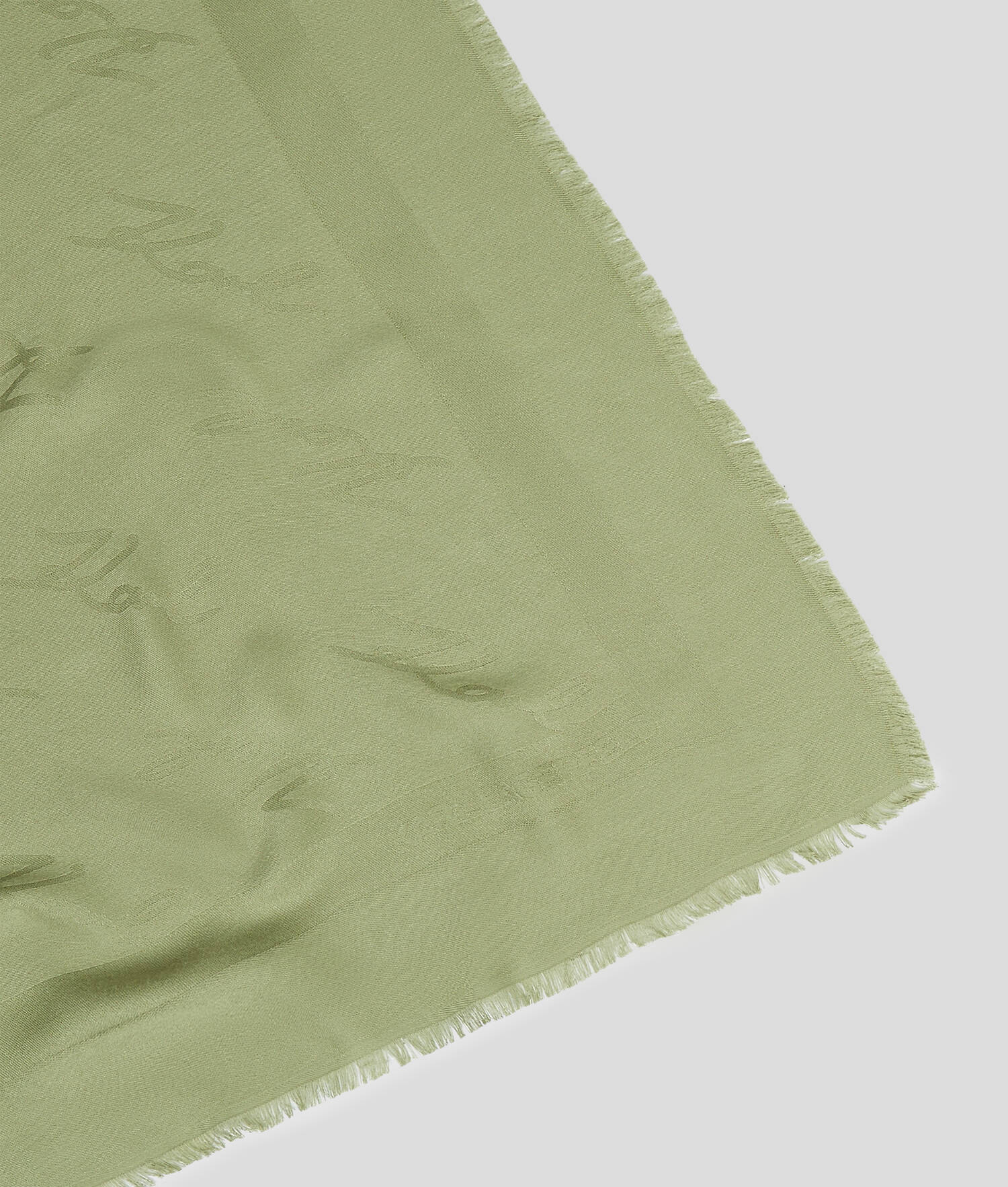 ÉCHARPE EN JACQUARD K/SIGNATURE - Vert d'huile