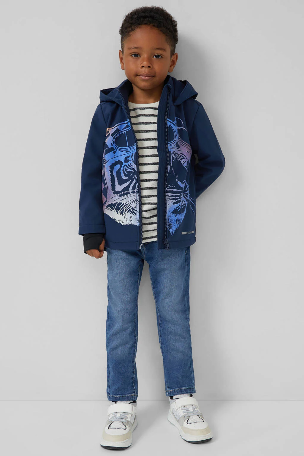s.Oliver softshell jas herfst donkerblauw