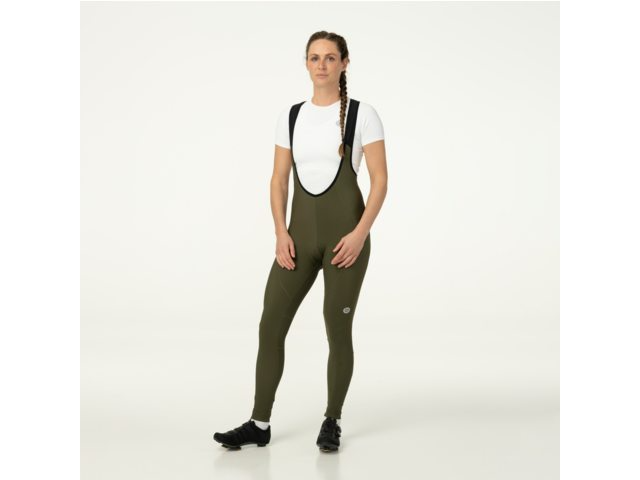 AGU Essential bibtights med pude Army Green dame