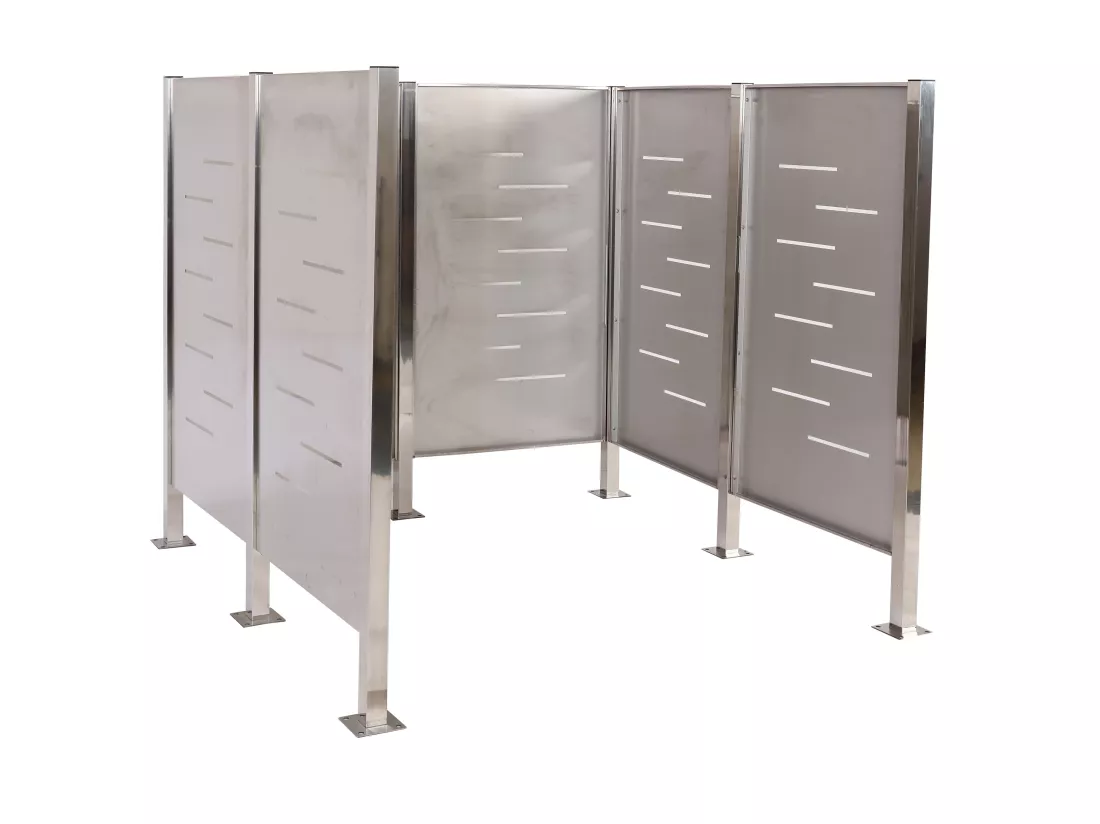 Clôture pour poubelles MCW-J55, inox
