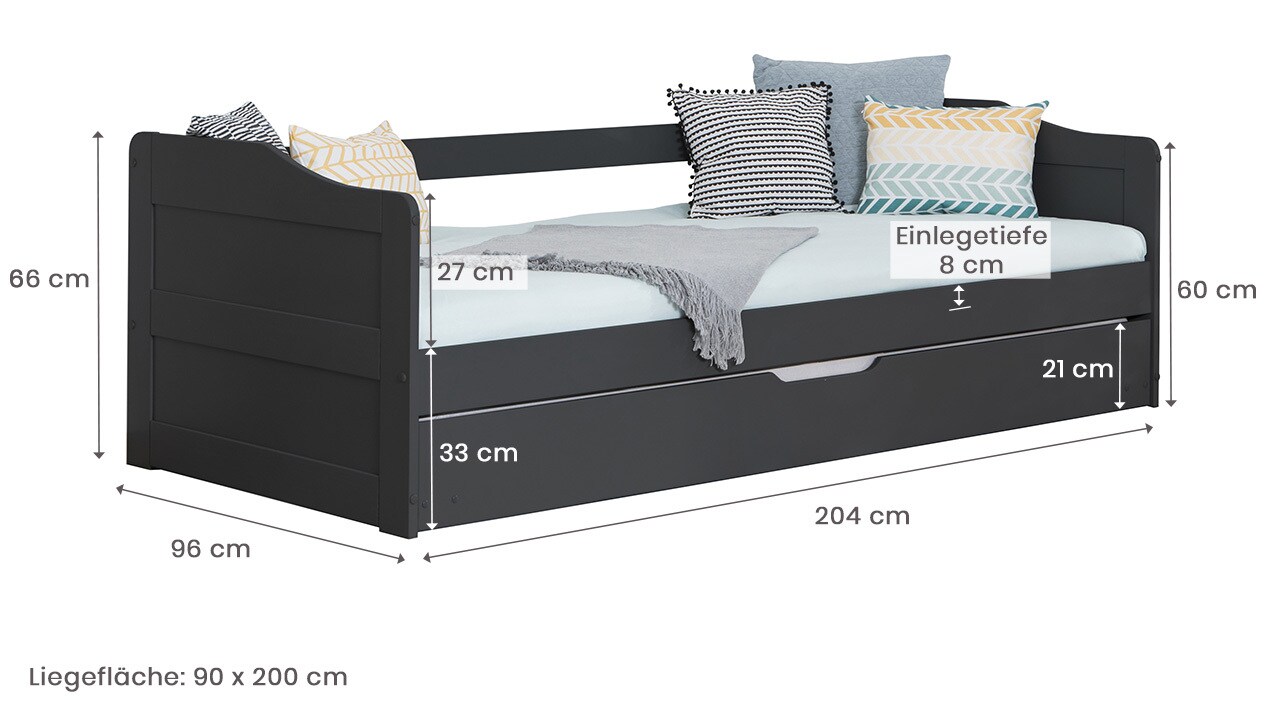 TiCAA Funktionsbett Sofabett
