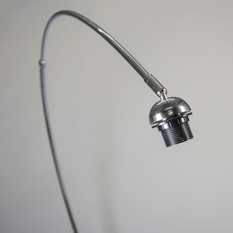 Moderne booglamp chroom verstelbaar zonder kap