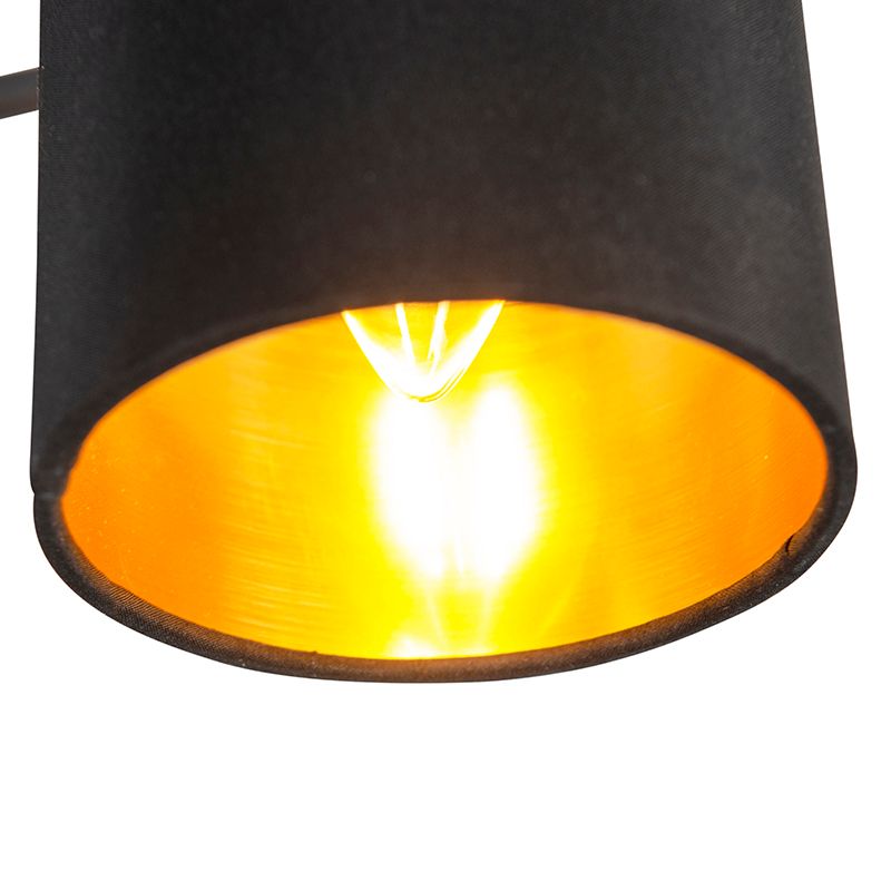 Moderne plafondlamp zwart 3-lichts - Lofty