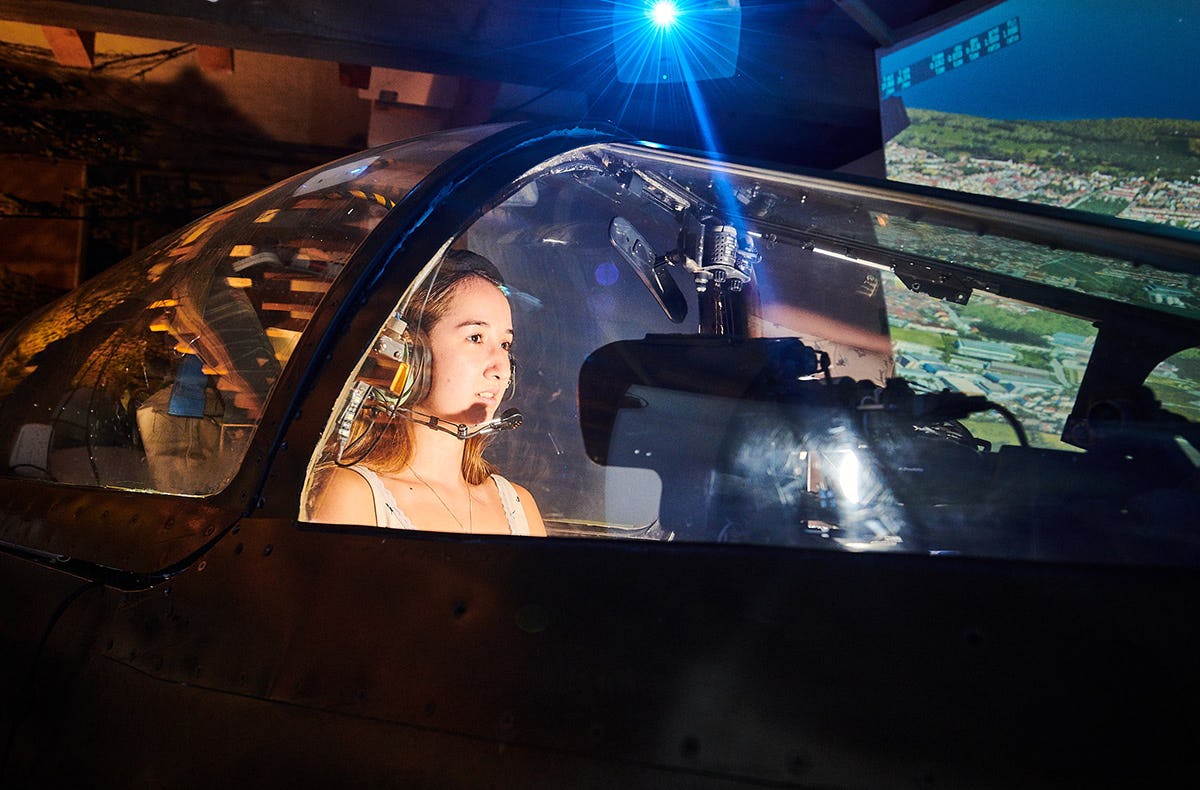 Flugsimulator Kampfjet Mirage 5F in München als Geschenkidee