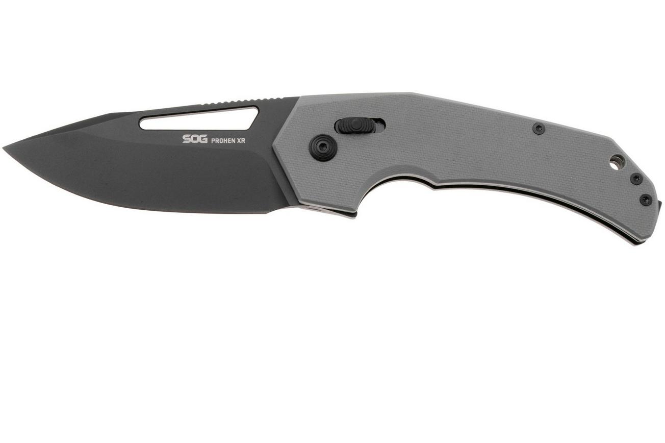 SOG Prohen XR 12-25-03-57, Titanium Nitride D2, Grey G10 zakmes, Mikkel Willumsen design