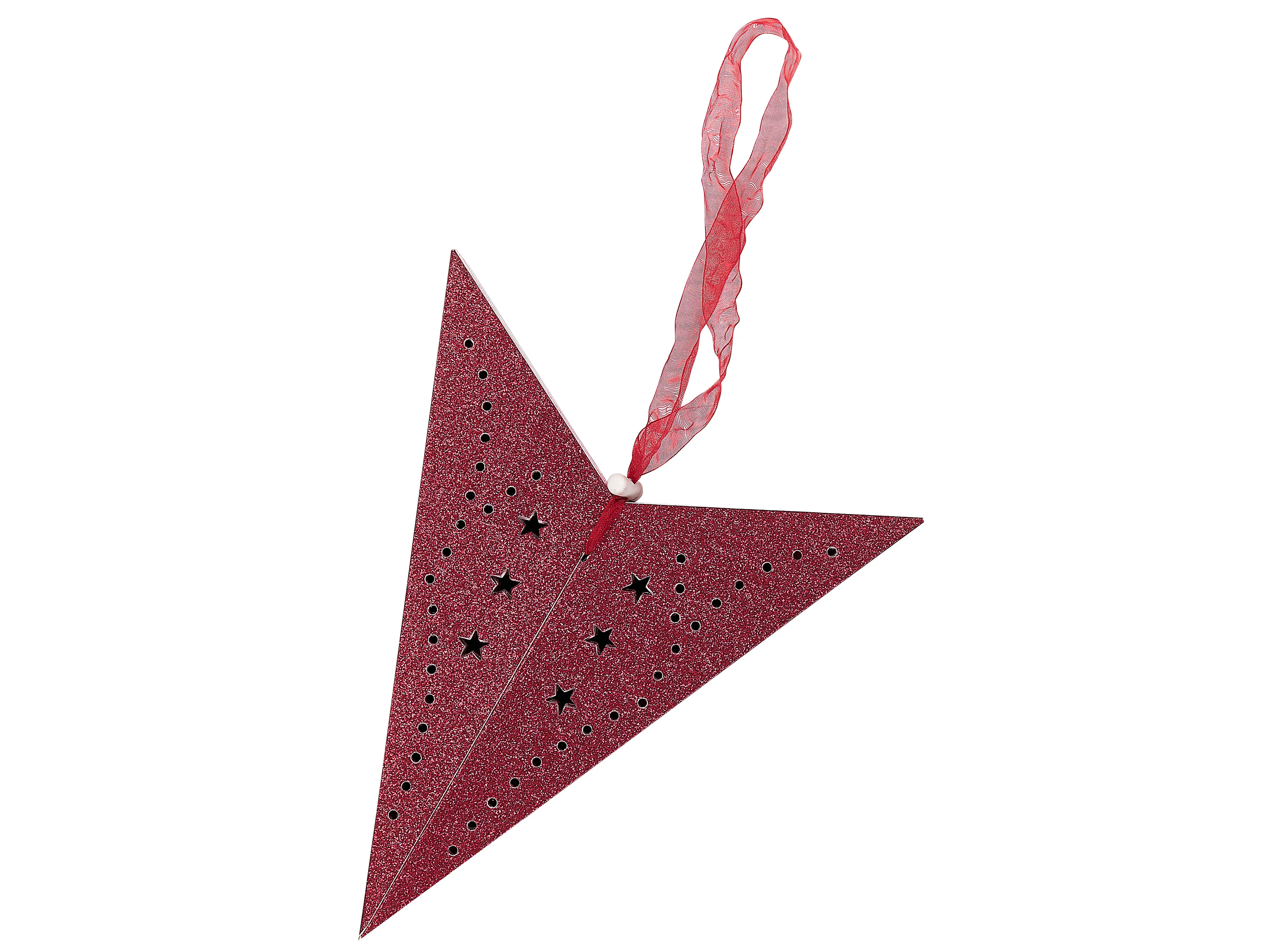 Set van 2 hangende decoraties LED MOTTI Ster 45 cm Rood