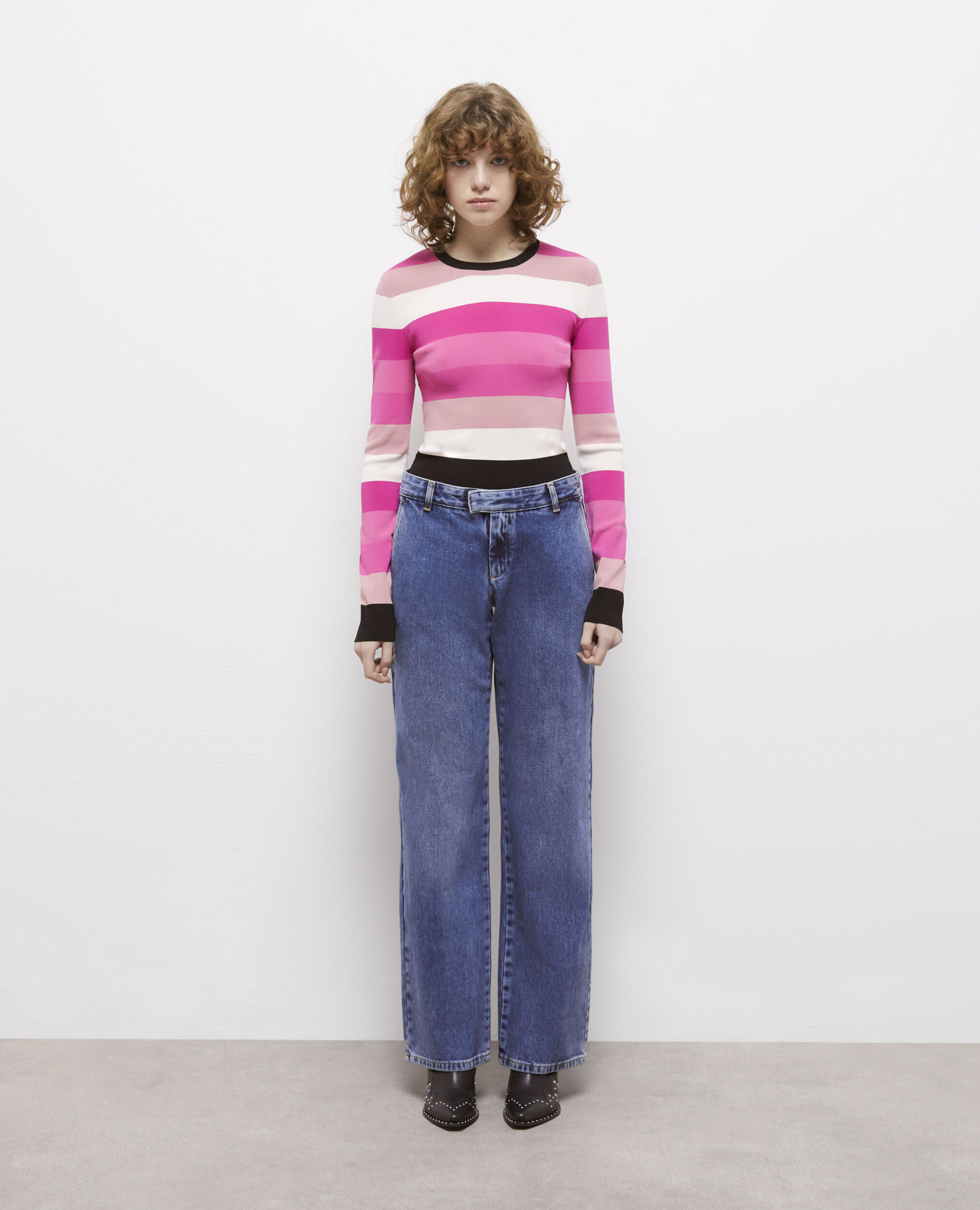 Jean large bleu