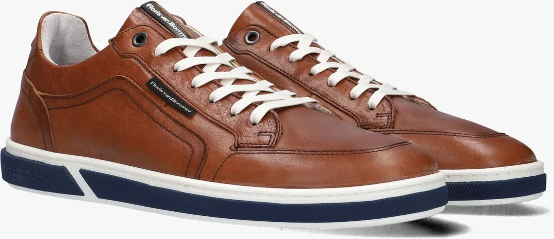 FLORIS VAN BOMMEL cognac floris van bommel lage sneakers sfm-10202