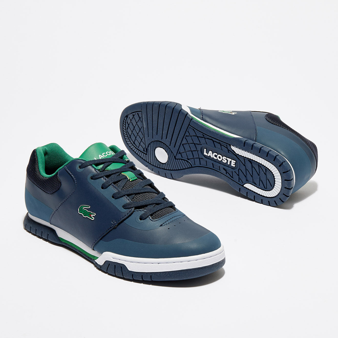 Lacoste Baskets Indiana Evo 317 1 bleu marine/vert
