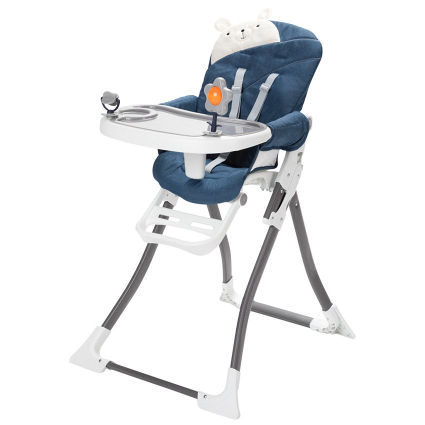 Chaise-haute fixe avec jouets intégrés - Teddy B 2.0 - Ecru