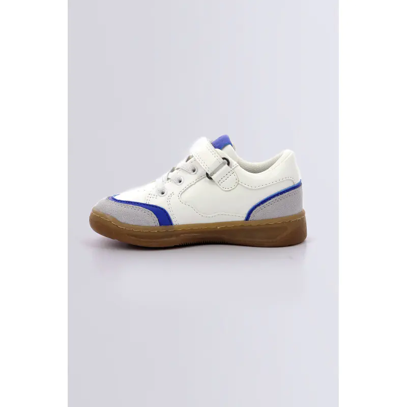 Kouic Blanc gris bleu BASKETS BASSES Synthétique Fille