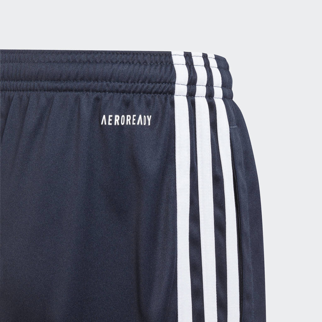 adidas regular fit casual short met logo donkerblauw/wit