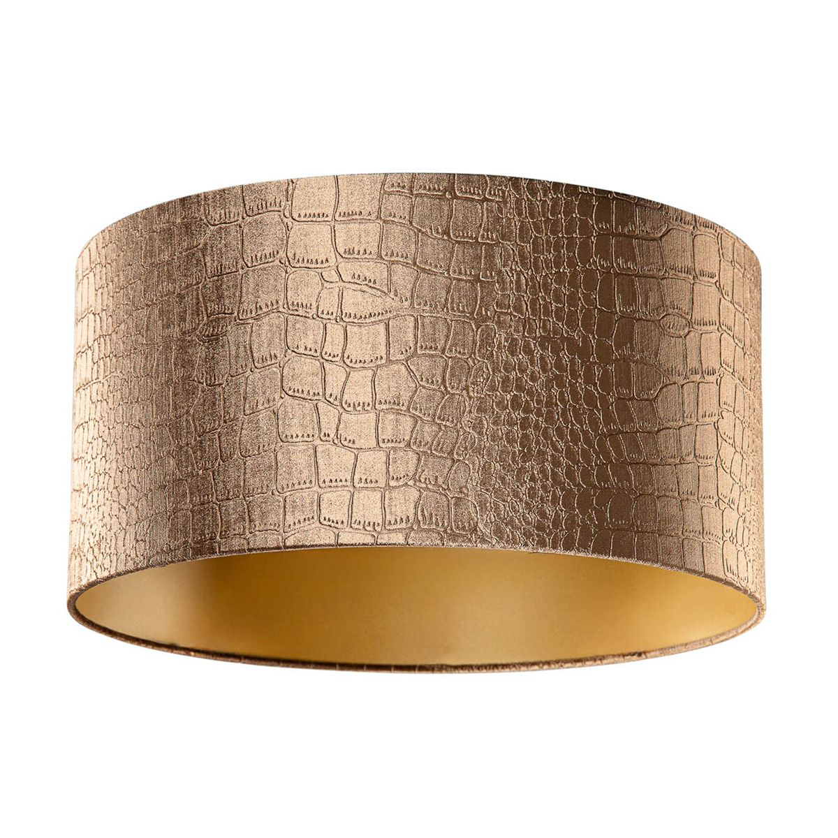 Velours lampenkap krokodil dessin met gouden binnenkant 50/50/25