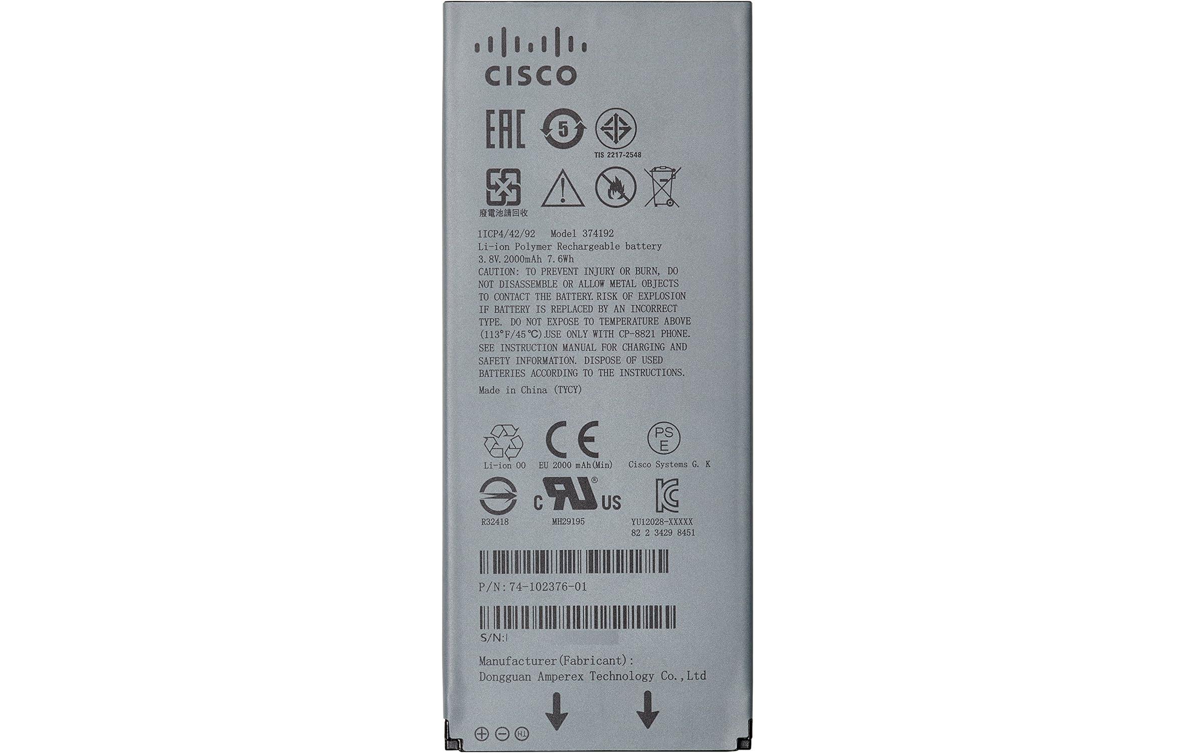 Akku zu Wireless IP Phone 8821Ersatzbatterie zu dem Cisco Wireless IP Phone 8821