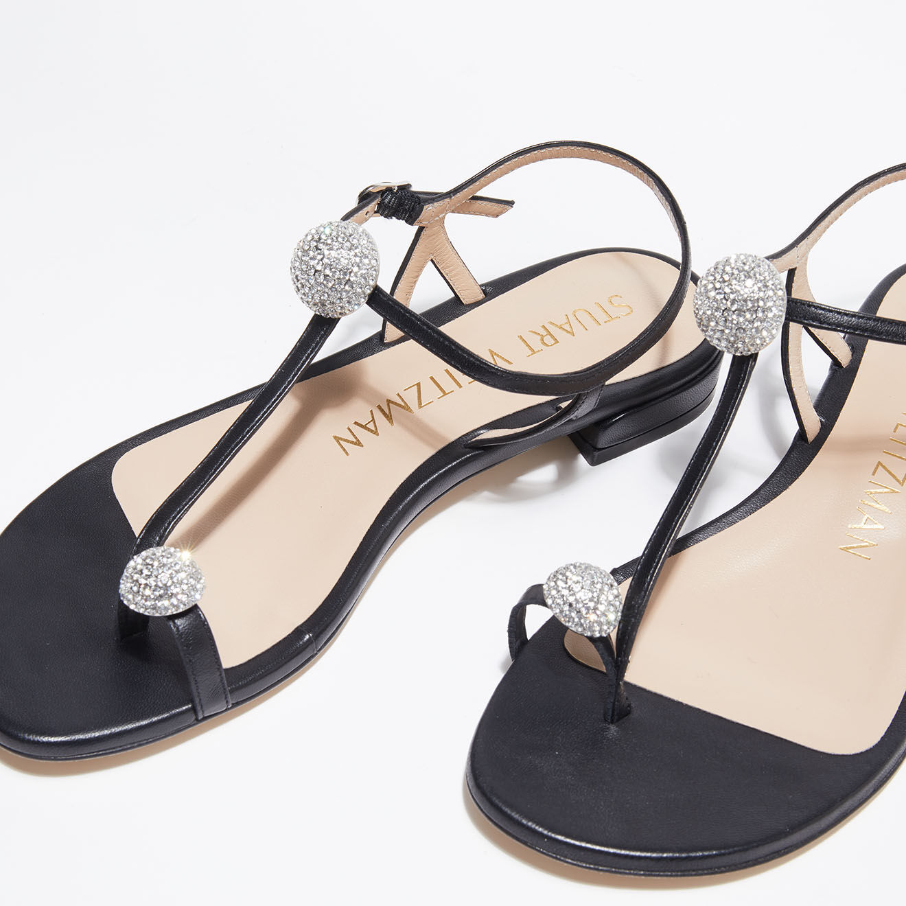 Stuart Weitzman Sandales en Cuir Ballsoffire noires