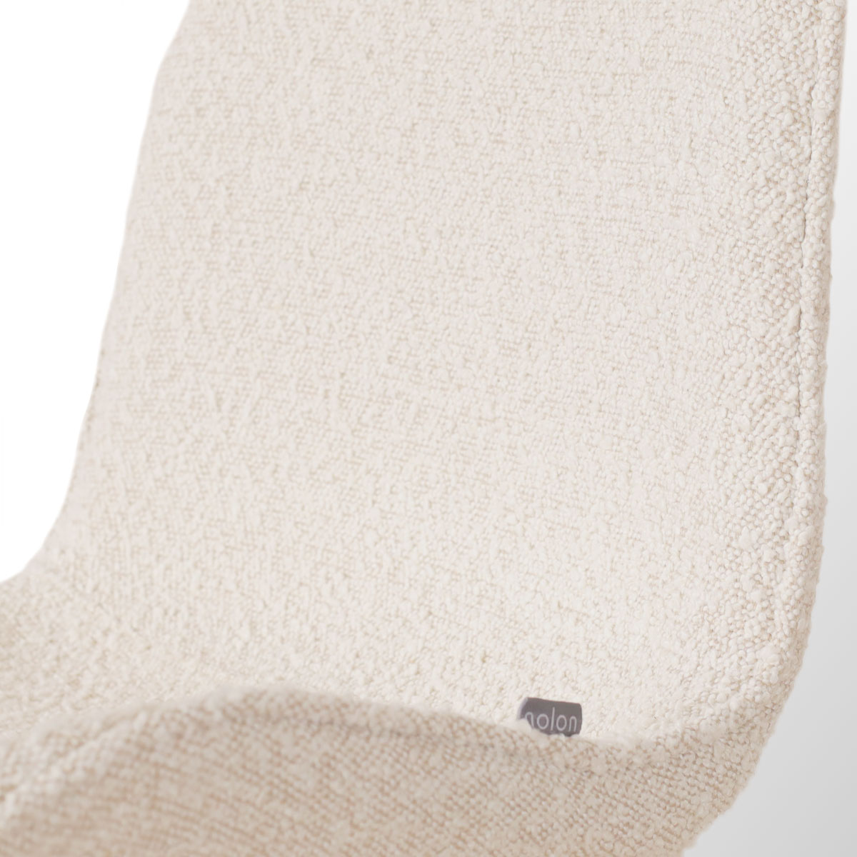 Eetkamerstoel Nena-Fé bouclé beige - walnoot onderstel