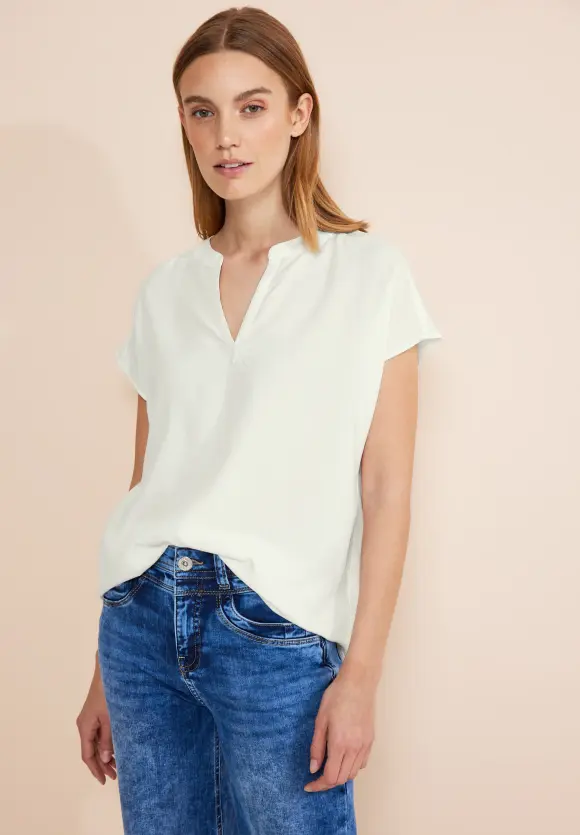 Viskose Blusenshirt - off white