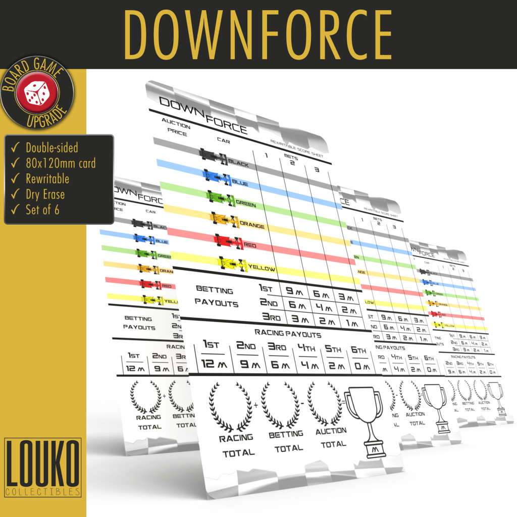 Downforce - Feuille de score réinscriptible