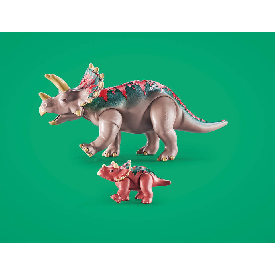 PLAYMOBIL Dinos triceratops familie 71821