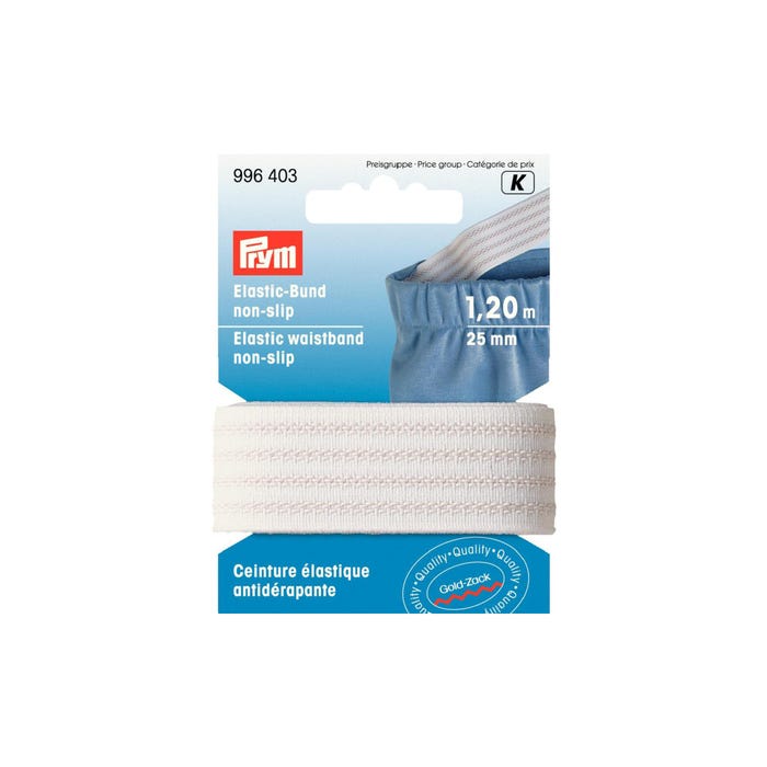 Prym-Elastische tailleband non slip 1,2 m / 25 mm