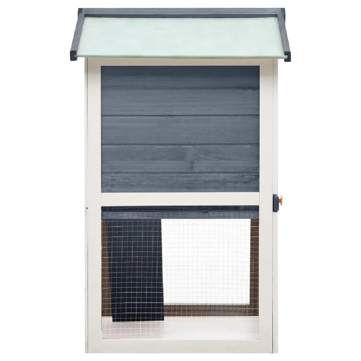 Helloshop26 Clapier 94 x 60 x 98 cm Gris et Blanc