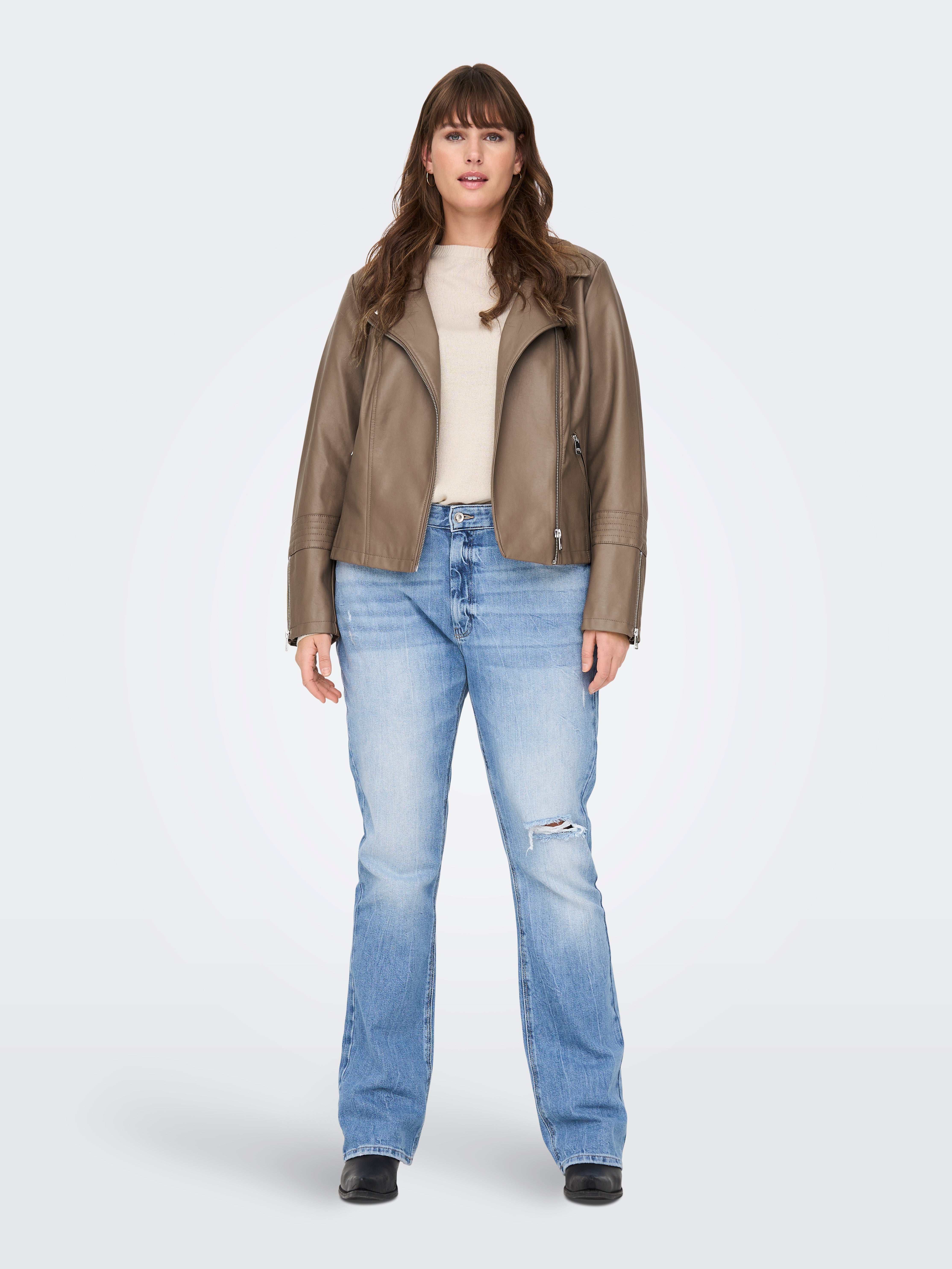 CAREMMY Kunstlederjacke Walnut