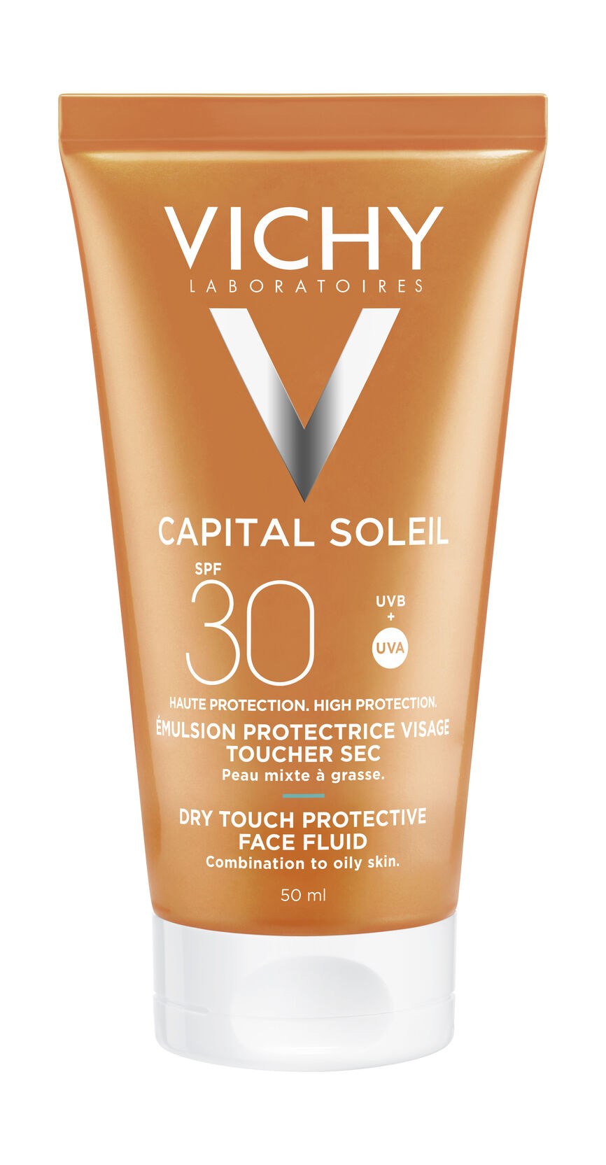 Vichy Capital Soleil Dry Touch mattende solkrem til ansikt SPF30 50 ml